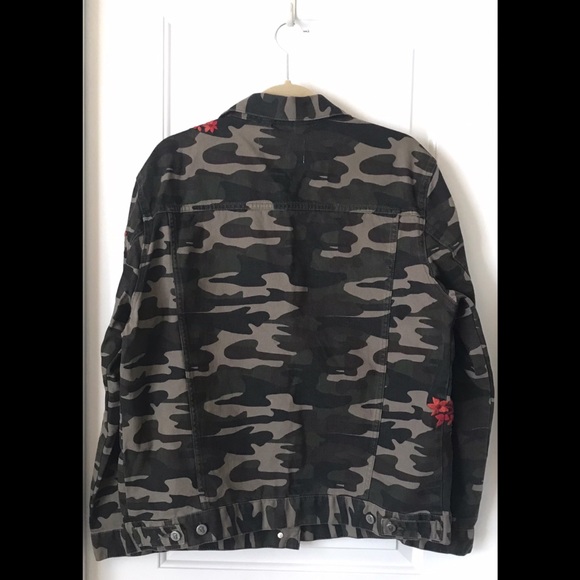 NWOT - Pilcro Embroidered Camo Jacket, XL - Picture 11 of 15